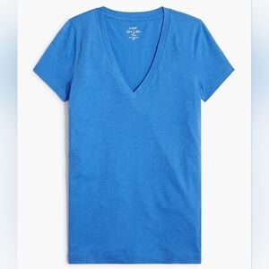 J. Crew Factory Vintage Slub Cotton V-Neck Tee Sail Blue M